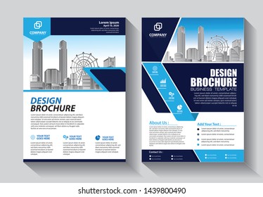 Brochure design, cover modern layout, annual report, poster, flyer in A4 with colorful triangles, geometric shapes for tech, science, market with light background