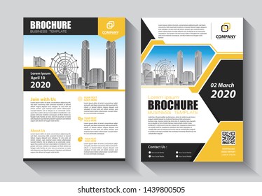 Brochure design, cover modern layout, annual report, poster, flyer in A4 with colorful triangles, geometric shapes for tech, science, market with light background