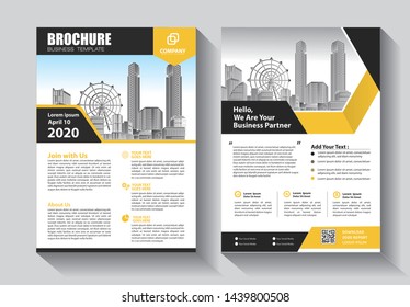 Brochure design, cover modern layout, annual report, poster, flyer in A4 with colorful triangles, geometric shapes for tech, science, market with light background