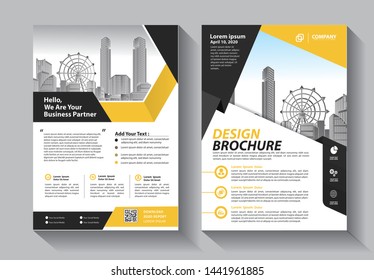 Brochure design, cover modern layout, annual report, poster, flyer in A4 with colorful triangles, geometric shapes for tech, science, market with light background