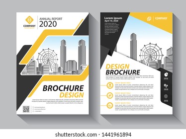 Brochure design, cover modern layout, annual report, poster, flyer in A4 with colorful triangles, geometric shapes for tech, science, market with light background