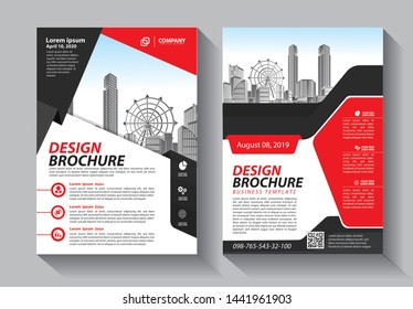 Brochure design, cover modern layout, annual report, poster, flyer in A4 with colorful triangles, geometric shapes for tech, science, market with light background