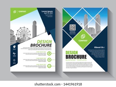 Brochure design, cover modern layout, annual report, poster, flyer in A4 with colorful triangles, geometric shapes for tech, science, market with light background