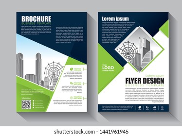 Brochure design, cover modern layout, annual report, poster, flyer in A4 with colorful triangles, geometric shapes for tech, science, market with light background