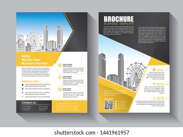 Brochure design, cover modern layout, annual report, poster, flyer in A4 with colorful triangles, geometric shapes for tech, science, market with light background