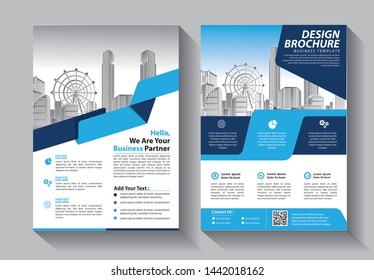 Brochure design, cover modern layout, annual report, poster, flyer in A4 with colorful triangles, geometric shapes for tech, science, market with light background