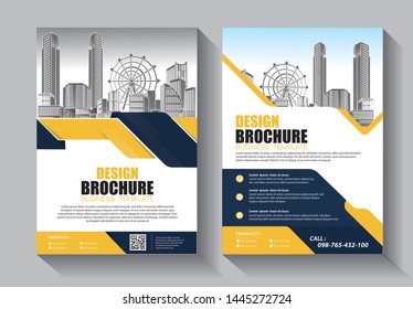 Brochure design, cover modern layout, annual report, poster, flyer in A4 with colorful triangles, geometric shapes for tech, science, market with light background