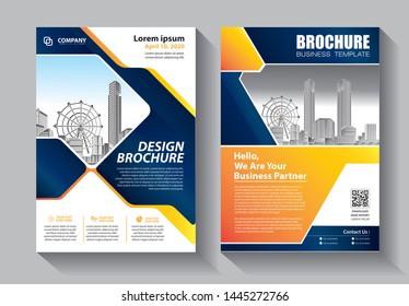 Brochure design, cover modern layout, annual report, poster, flyer in A4 with colorful triangles, geometric shapes for tech, science, market with light background