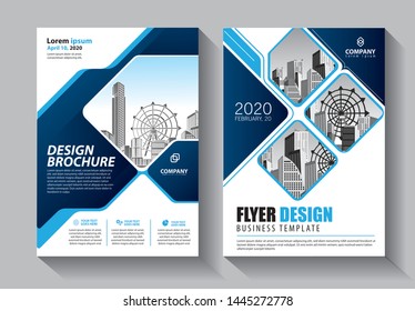 Brochure design, cover modern layout, annual report, poster, flyer in A4 with colorful triangles, geometric shapes for tech, science, market with light background