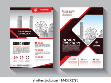 Brochure design, cover modern layout, annual report, poster, flyer in A4 with colorful triangles, geometric shapes for tech, science, market with light background