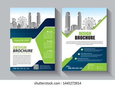Brochure design, cover modern layout, annual report, poster, flyer in A4 with colorful triangles, geometric shapes for tech, science, market with light background