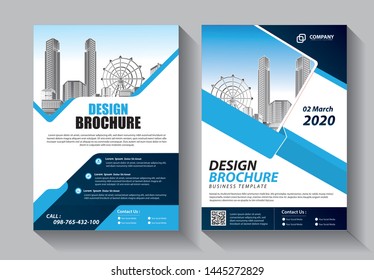 Brochure design, cover modern layout, annual report, poster, flyer in A4 with colorful triangles, geometric shapes for tech, science, market with light background