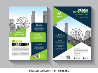 Brochure design, cover modern layout, annual report, poster, flyer in A4 with colorful triangles, geometric shapes for tech, science, market with light background