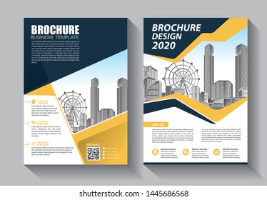Brochure design, cover modern layout, annual report, poster, flyer in A4 with colorful triangles, geometric shapes for tech, science, market with light background