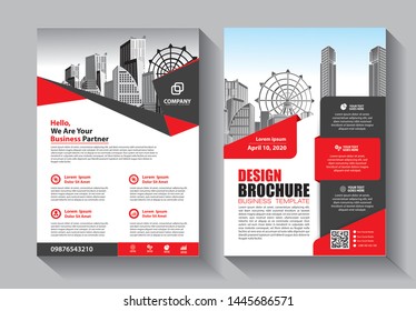 Brochure design, cover modern layout, annual report, poster, flyer in A4 with colorful triangles, geometric shapes for tech, science, market with light background