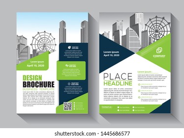 Brochure design, cover modern layout, annual report, poster, flyer in A4 with colorful triangles, geometric shapes for tech, science, market with light background