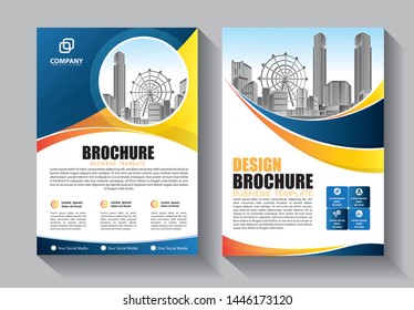 Brochure design, cover modern layout, annual report, poster, flyer in A4 with colorful triangles, geometric shapes for tech, science, market with light background