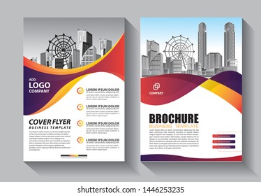 Brochure design, cover modern layout, annual report, poster, flyer in A4 with colorful triangles, geometric shapes for tech, science, market with light background