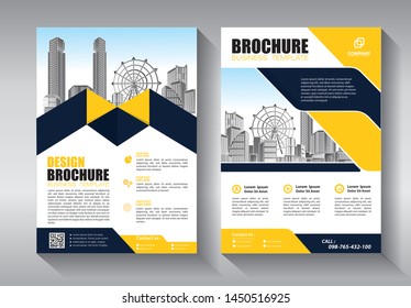 Brochure design, cover modern layout, annual report, poster, flyer in A4 with colorful triangles, geometric shapes for tech, science, market with light background