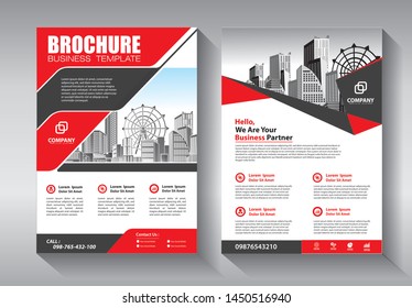 Brochure design, cover modern layout, annual report, poster, flyer in A4 with colorful triangles, geometric shapes for tech, science, market with light background