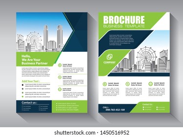 Brochure design, cover modern layout, annual report, poster, flyer in A4 with colorful triangles, geometric shapes for tech, science, market with light background