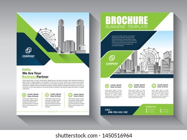 Brochure design, cover modern layout, annual report, poster, flyer in A4 with colorful triangles, geometric shapes for tech, science, market with light background
