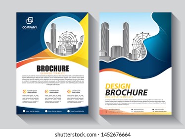 Brochure design, cover modern layout, annual report, poster, flyer in A4 with colorful triangles, geometric shapes for tech, science, market with light background