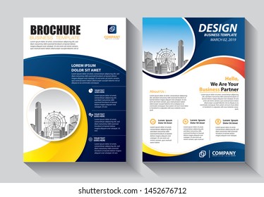 Brochure design, cover modern layout, annual report, poster, flyer in A4 with colorful triangles, geometric shapes for tech, science, market with light background