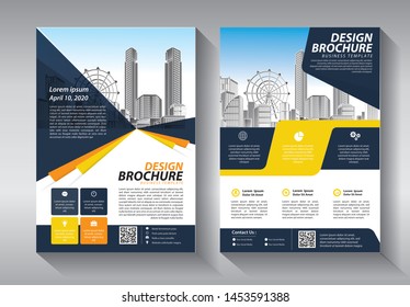 Brochure design, cover modern layout, annual report, poster, flyer in A4 with colorful triangles, geometric shapes for tech, science, market with light background