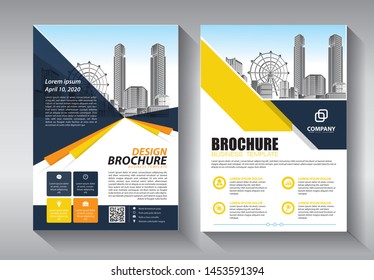 Brochure design, cover modern layout, annual report, poster, flyer in A4 with colorful triangles, geometric shapes for tech, science, market with light background