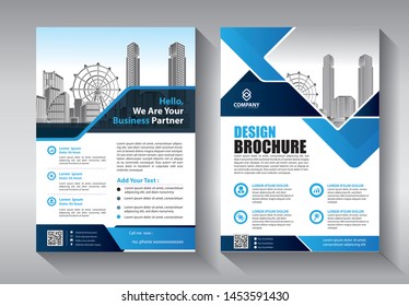 Brochure design, cover modern layout, annual report, poster, flyer in A4 with colorful triangles, geometric shapes for tech, science, market with light background