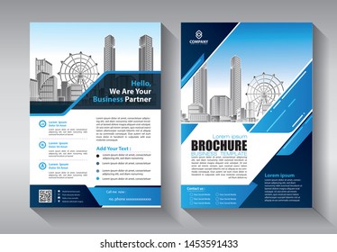 Brochure design, cover modern layout, annual report, poster, flyer in A4 with colorful triangles, geometric shapes for tech, science, market with light background