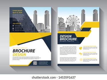 Brochure design, cover modern layout, annual report, poster, flyer in A4 with colorful triangles, geometric shapes for tech, science, market with light background