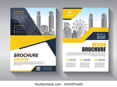 Brochure design, cover modern layout, annual report, poster, flyer in A4 with colorful triangles, geometric shapes for tech, science, market with light background