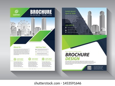 Brochure design, cover modern layout, annual report, poster, flyer in A4 with colorful triangles, geometric shapes for tech, science, market with light background