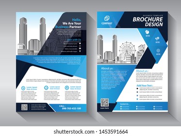 Brochure design, cover modern layout, annual report, poster, flyer in A4 with colorful triangles, geometric shapes for tech, science, market with light background