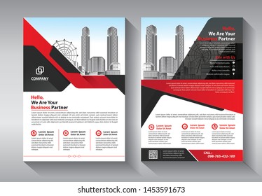 Brochure design, cover modern layout, annual report, poster, flyer in A4 with colorful triangles, geometric shapes for tech, science, market with light background