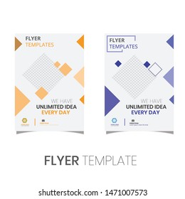 Brochure design, cover modern layout, annual report, poster, flyer in A4 with simple color, geometric shapes for tech, science, market with clear background