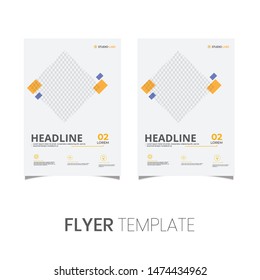 Brochure design, cover modern layout, annual report, poster, flyer in A4 with simple color, geometric shapes for tech, science, market with clear background
