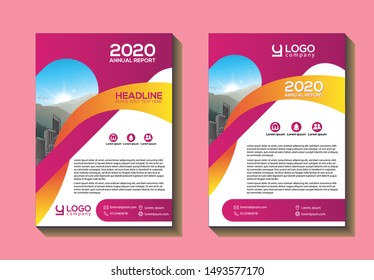 Brochure design, cover modern layout, annual report, poster, flyer in A4 with colorful, geometric shapes  