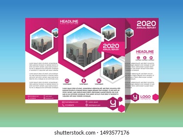 Brochure design, cover modern layout, annual report, poster, flyer in A4 with colorful, geometric shapes 