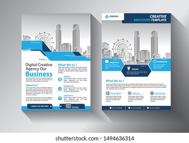 Brochure design, cover modern layout, annual report, poster, flyer in A4 with colorful triangles, geometric shapes for tech, science, market with light background