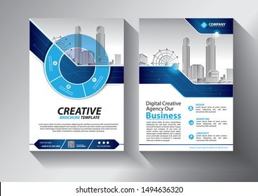 Brochure design, cover modern layout, annual report, poster, flyer in A4 with colorful triangles, geometric shapes for tech, science, market with light background