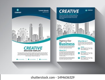 Brochure design, cover modern layout, annual report, poster, flyer in A4 with colorful triangles, geometric shapes for tech, science, market with light background
