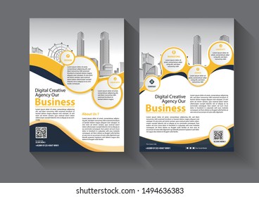 Brochure design, cover modern layout, annual report, poster, flyer in A4 with colorful triangles, geometric shapes for tech, science, market with light background