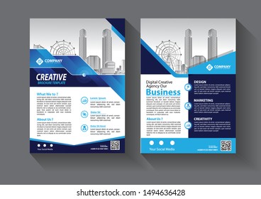 Brochure design, cover modern layout, annual report, poster, flyer in A4 with colorful triangles, geometric shapes for tech, science, market with light background