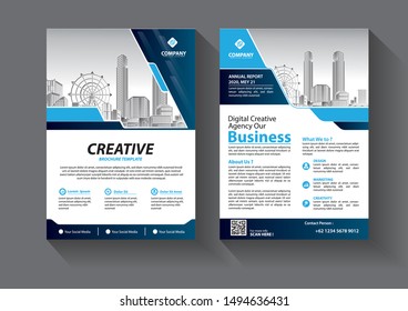 Brochure design, cover modern layout, annual report, poster, flyer in A4 with colorful triangles, geometric shapes for tech, science, market with light background