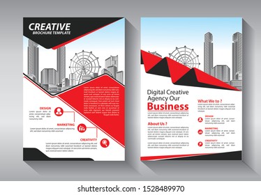 Brochure design, cover modern layout, annual report, poster, flyer in A4 with colorful triangles, geometric shapes for tech, science, market with light background