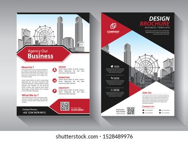 Brochure design, cover modern layout, annual report, poster, flyer in A4 with colorful triangles, geometric shapes for tech, science, market with light background