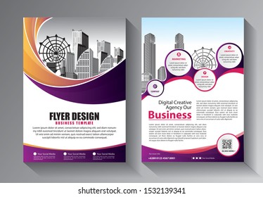 Brochure design, cover modern layout, annual report, poster, flyer in A4 with colorful triangles, geometric shapes for tech, science, market with light background